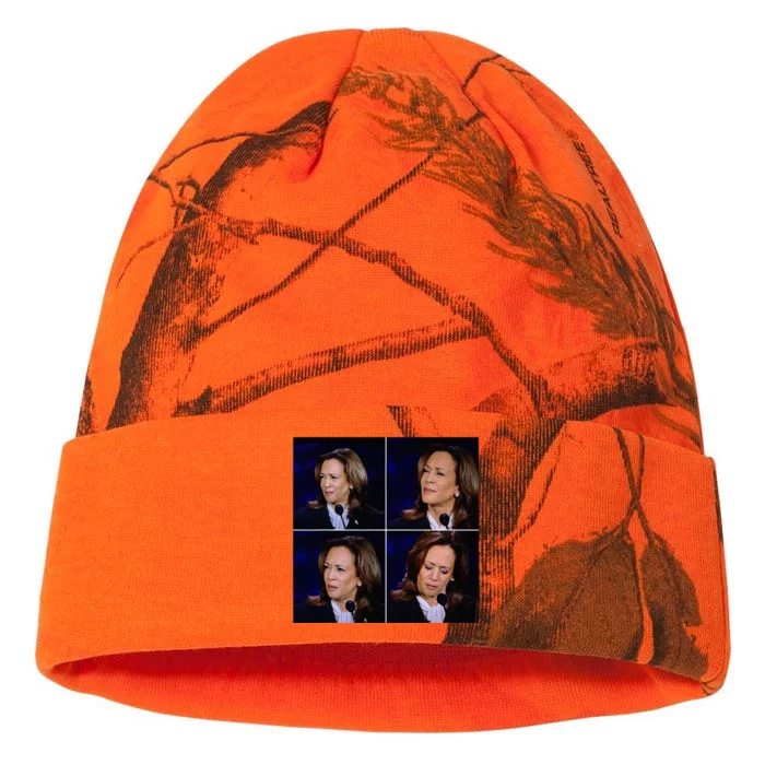 Kamala Harris Funny Reaction Kati - 12in Camo Beanie