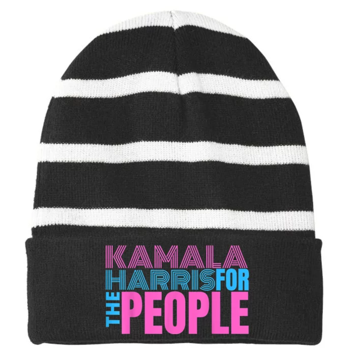 Kamala Harris For The People Striped Beanie with Solid Band