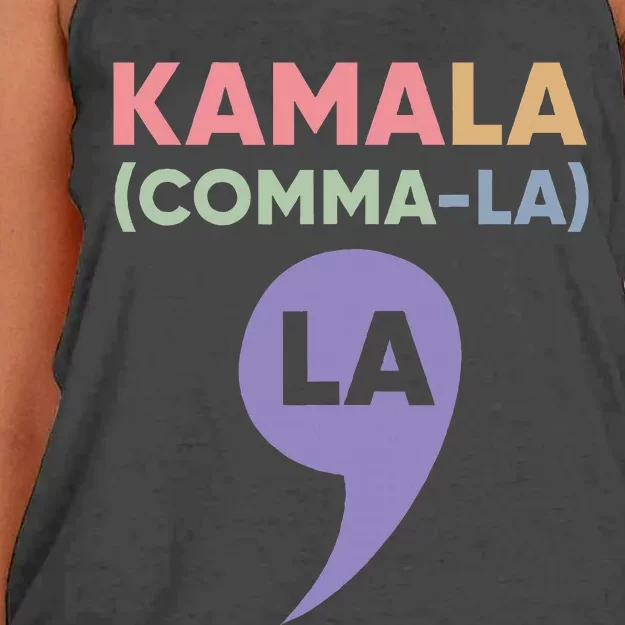 Kamala Harris For President 2024La Comma La Harris 2024 Women's Knotted Racerback Tank