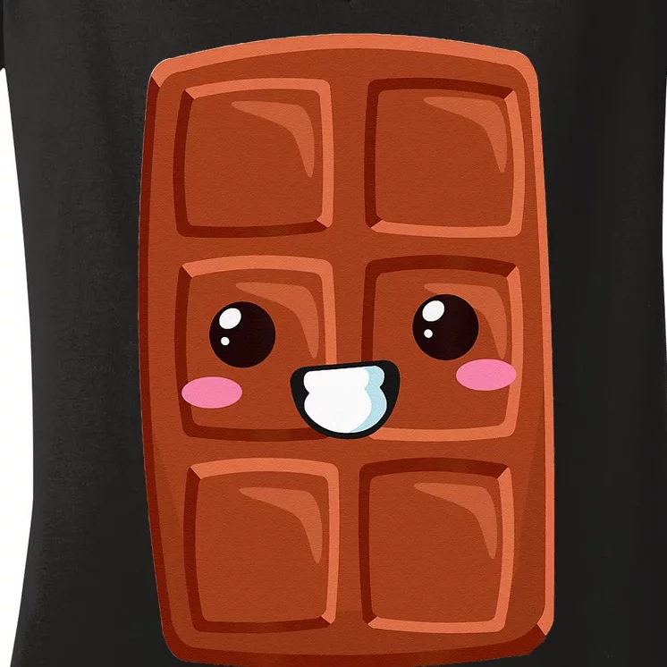 Kawaii Halloween Group Costume Party Smores Chocolate Bar Women's V-Neck T-Shirt