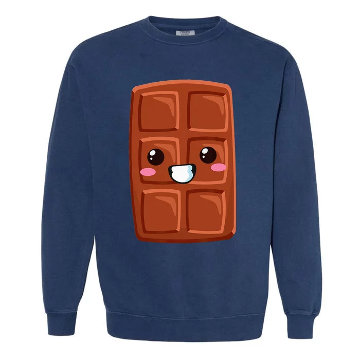 Kawaii Halloween Group Costume Party Smores Chocolate Bar Garment-Dyed Sweatshirt