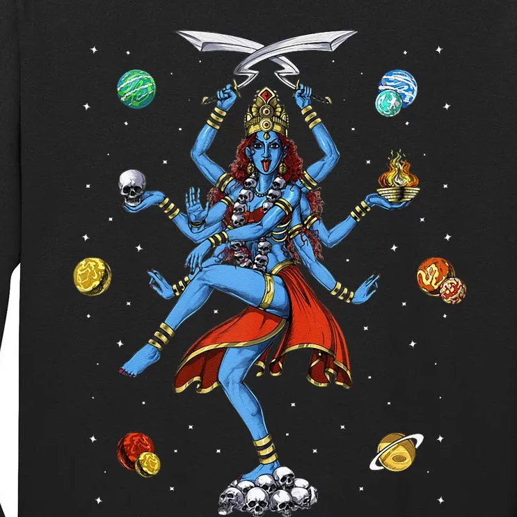 Kali Hindu Goddess Hinduism Deity God Spiritual Zen Yoga Tall Long Sleeve T-Shirt