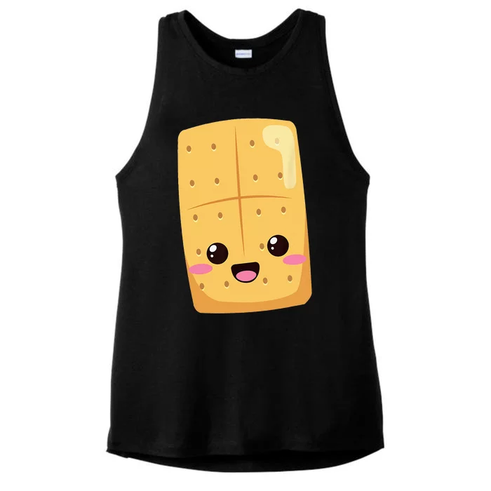 Kawaii Halloween Group Costume Party Smores Graham Cracker Ladies Tri-Blend Wicking Tank