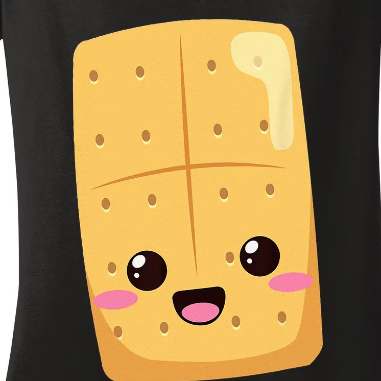 Kawaii Halloween Group Costume Party Smores Graham Cracker Women's V-Neck T-Shirt