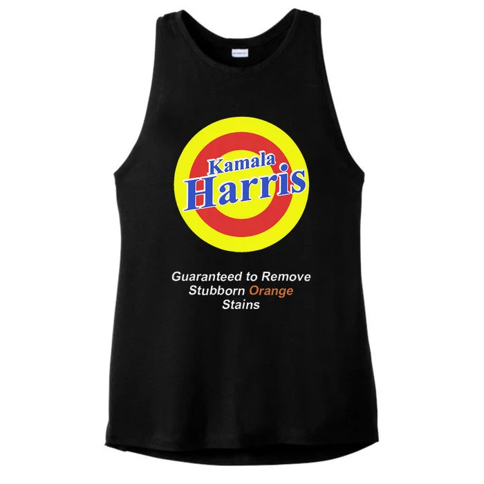 Kamala Harris Guaranteed To Remove Stubborn Orange Stains Ladies Tri-Blend Wicking Tank