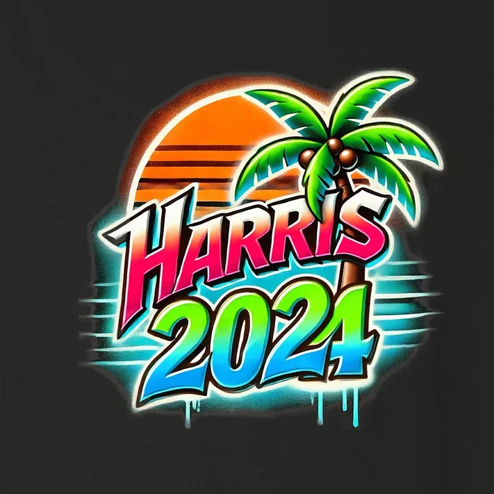 Kamala Harris Graffiti Coconut Tree Political Fashion Toddler Long Sleeve Shirt