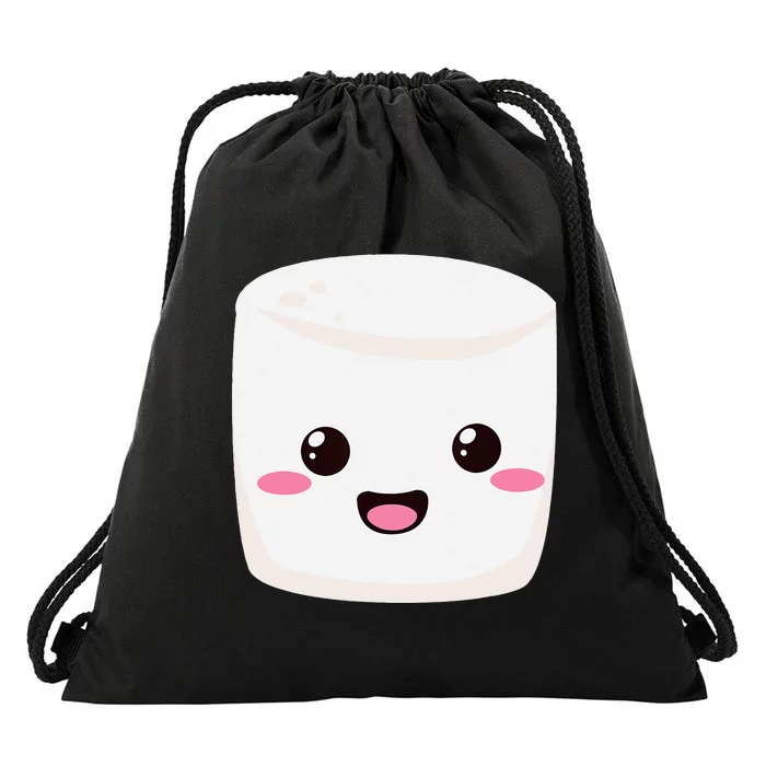 Kawaii Halloween Group Costume Party Smores Marshmallow Drawstring Bag