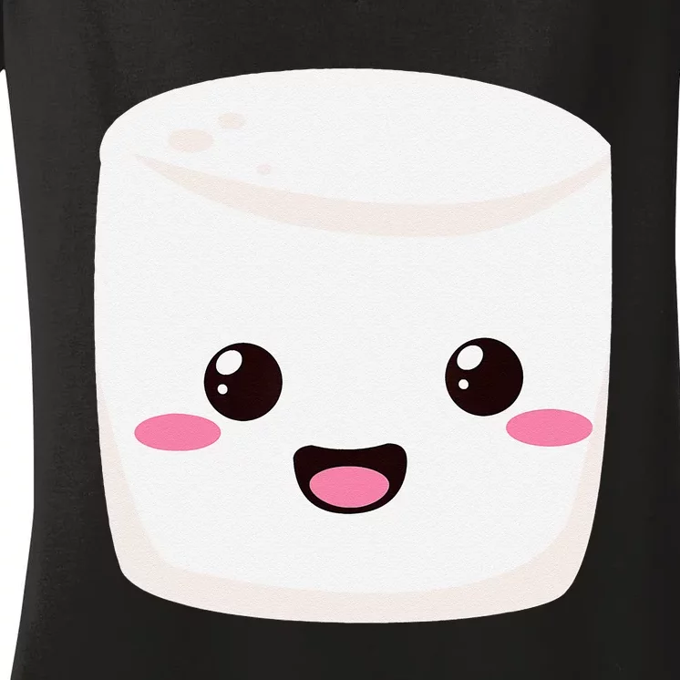 Kawaii Halloween Group Costume Party Smores Marshmallow Women's V-Neck T-Shirt