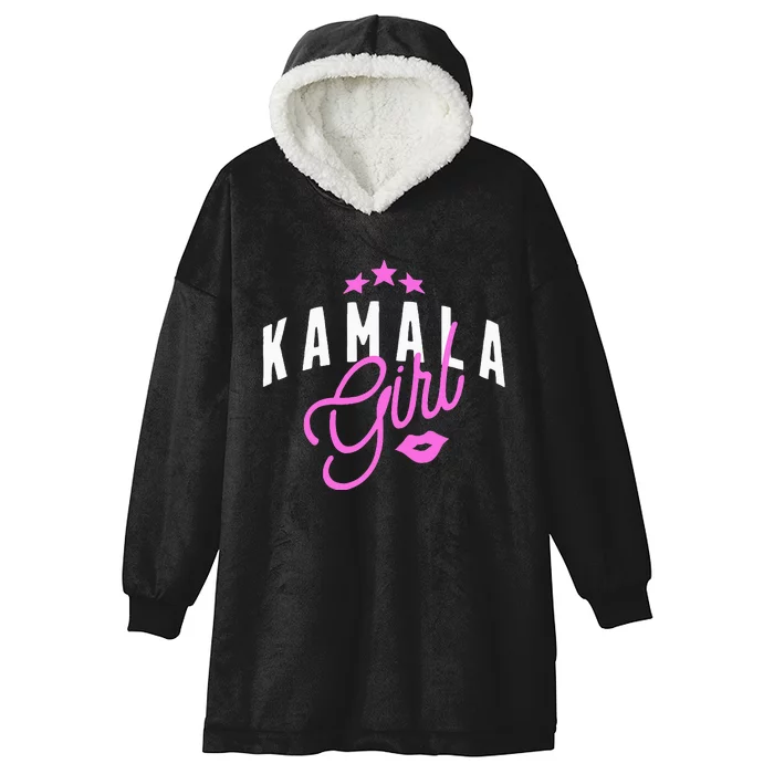 Kamala Harris Girl Vintage Feminine First Female President Hooded Wearable Blanket