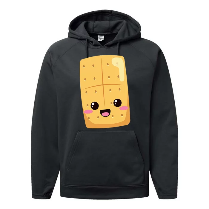 Kawaii Halloween Group Costume Party Smores Graham Cracker Performance Fleece Hoodie