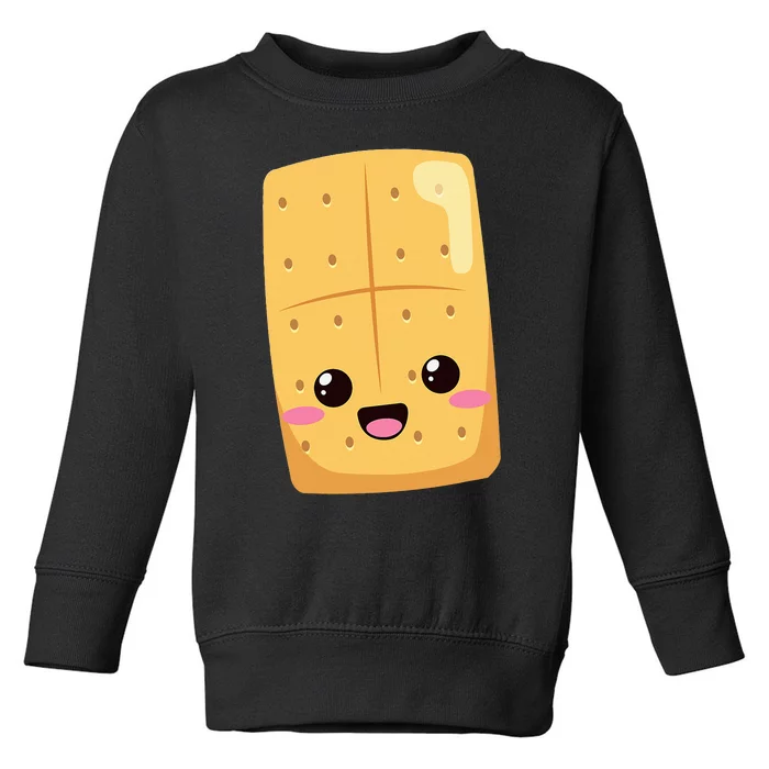 Kawaii Halloween Group Costume Party Smores Graham Cracker Toddler Sweatshirt