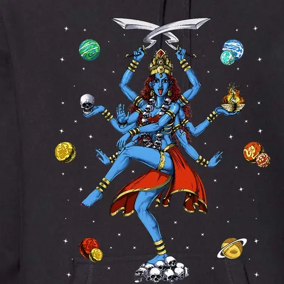 Kali Hindu Goddess Hinduism Deity God Spiritual Zen Yoga Premium Hoodie