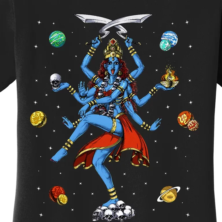 Kali Hindu Goddess Hinduism Deity God Spiritual Zen Yoga Women's T-Shirt