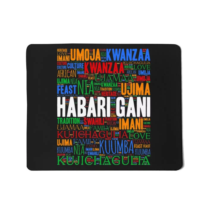 Kwanzaa Habari Gani 7 Principles Swahili Mousepad