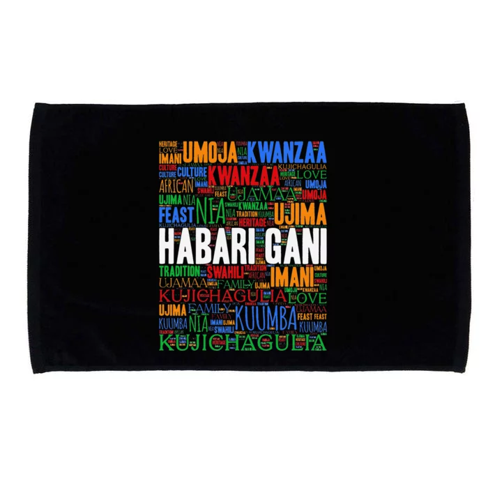 Kwanzaa Habari Gani 7 Principles Swahili Microfiber Hand Towel