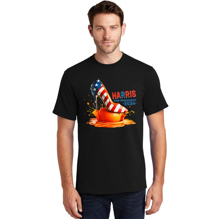 Kamala Harris High Heel Crush Orange Tall T-Shirt