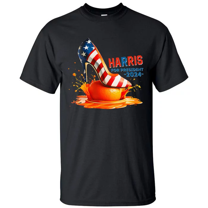 Kamala Harris High Heel Crush Orange Tall T-Shirt