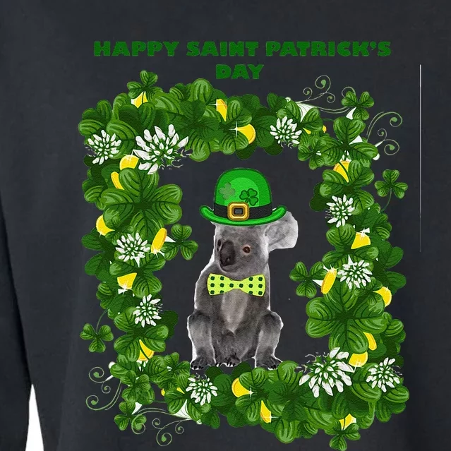 KOALAS HELP Happy Saint Patrick's Day Cropped Pullover Crew