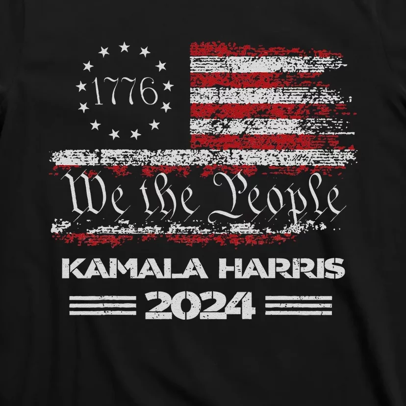 Kamala Harris Harris 2024 Us Flag Democratic President Gift T-Shirt