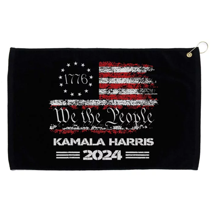 Kamala Harris Harris 2024 Us Flag Democratic President Gift Grommeted Golf Towel