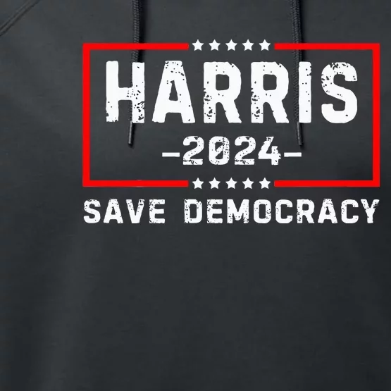 Kamala Harris Harris 2024 Us Flag Democratic President Performance Fleece Hoodie