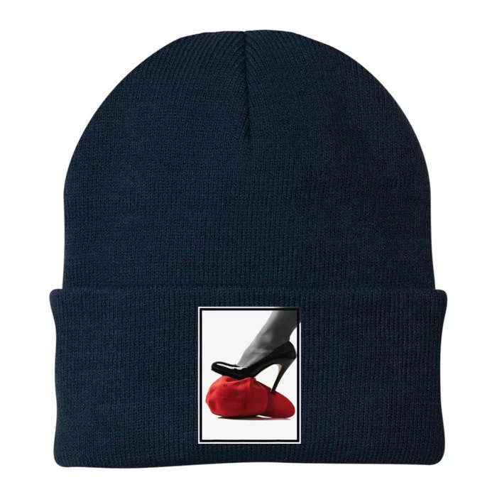 Kamala Harris Heels Stepping On Maga Hat Knit Cap Winter Beanie