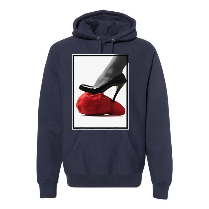 Kamala Harris Heels Stepping On Maga Hat Premium Hoodie