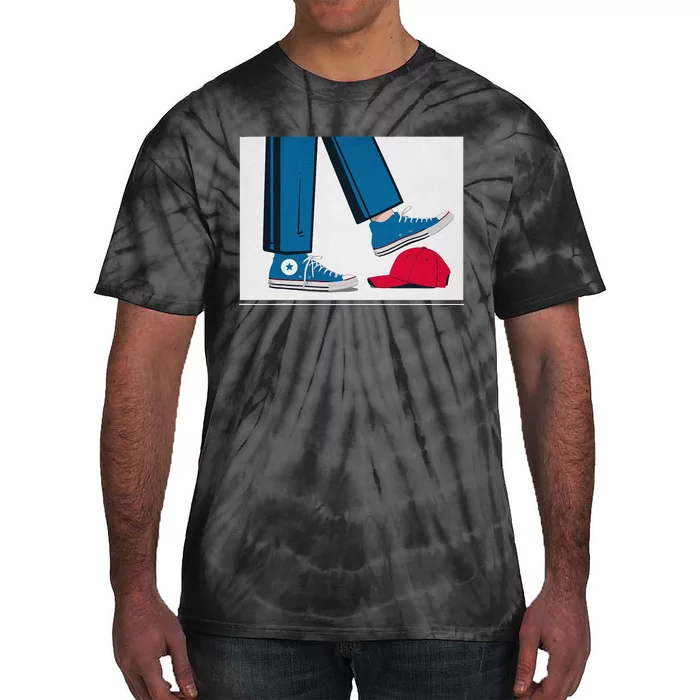 Kamala Harris Heels Stepping On Maga Hat Tie-Dye T-Shirt