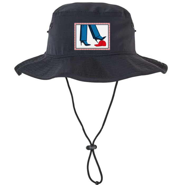 Kamala Harris Heels Stepping On Maga Hat Harris Walz 2024 Legacy Cool Fit Booney Bucket Hat