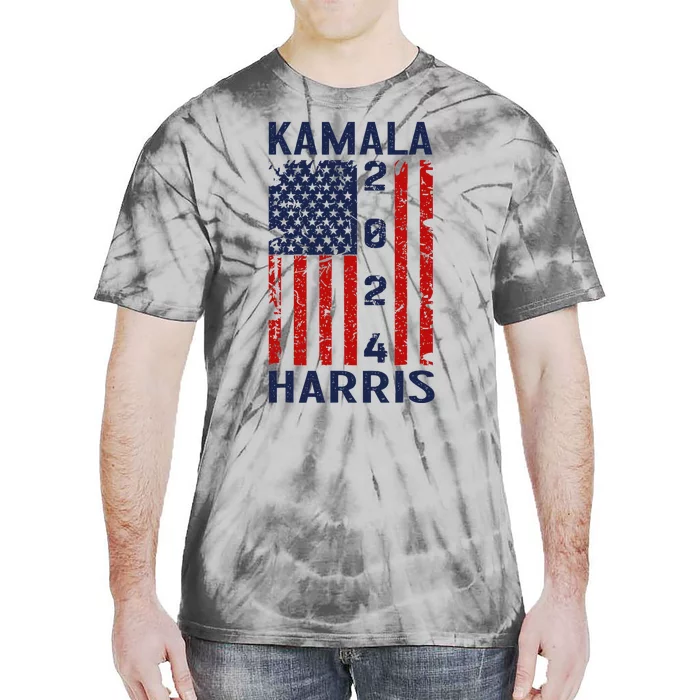 Kamala Harris Harris 2024 Us Flag Democratic Tie-Dye T-Shirt