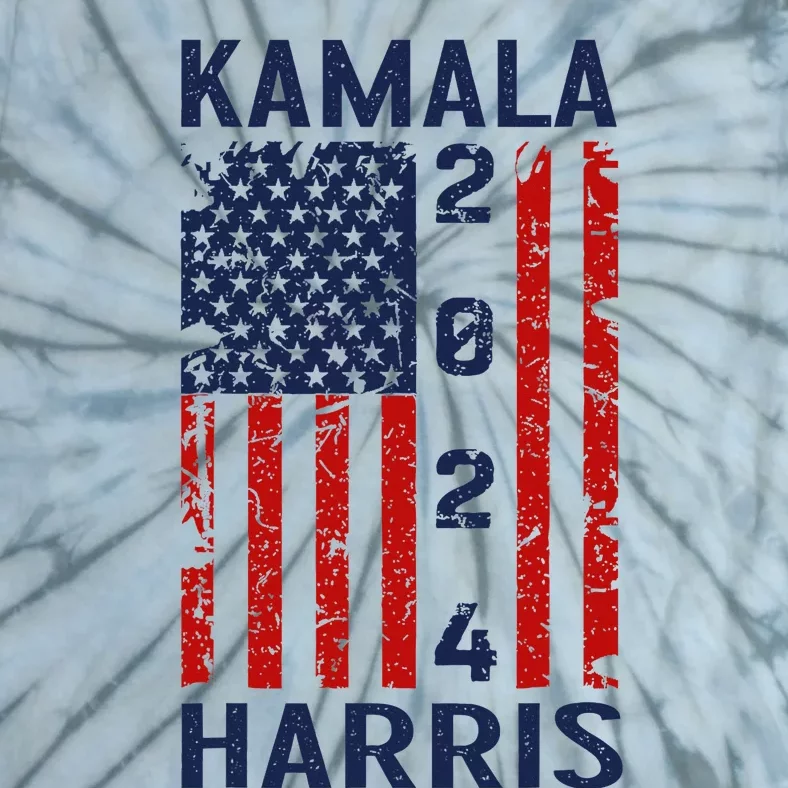 Kamala Harris Harris 2024 Us Flag Democratic Tie-Dye T-Shirt