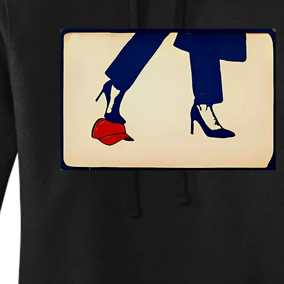 Kamala Harris Heels Stepping On Maga Hat Women's Pullover Hoodie