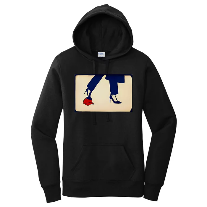 Kamala Harris Heels Stepping On Maga Hat Women's Pullover Hoodie