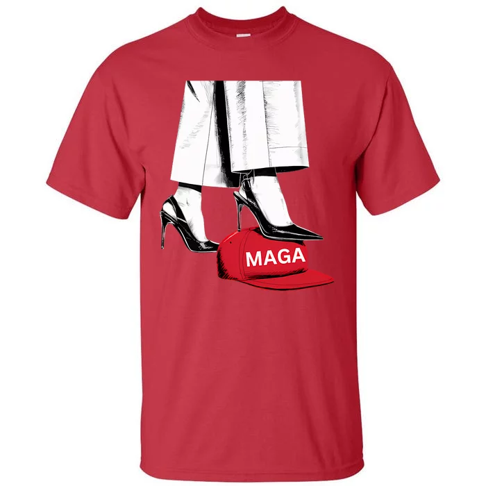 Kamala Harris Heels Stepping On Maga Hat Tall T-Shirt