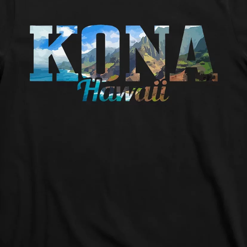 Kona Hawaii Hawaiian Islands Surf Surfing Surfer Gift T-Shirt