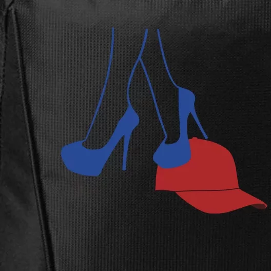 Kamala Harris Heels Stepping On Red Funny Hat Vote 2024 City Backpack