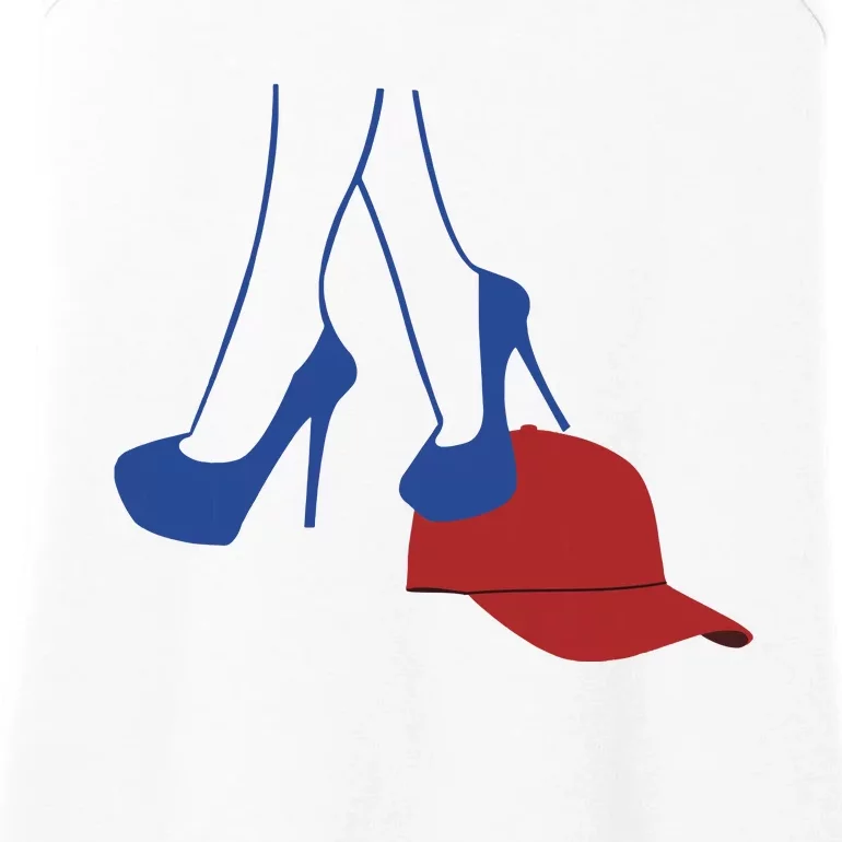 Kamala Harris Heels Stepping On Red Funny Hat Vote 2024 Ladies Essential Tank