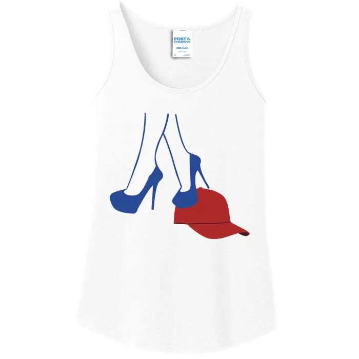 Kamala Harris Heels Stepping On Red Funny Hat Vote 2024 Ladies Essential Tank