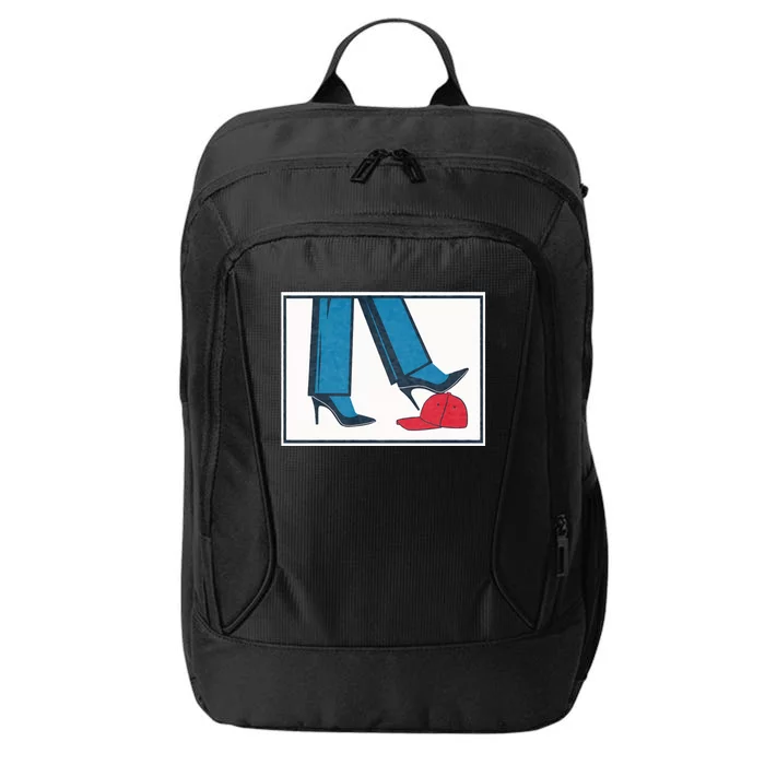 Kamala Harris Heels Stepping On Maga Hat City Backpack