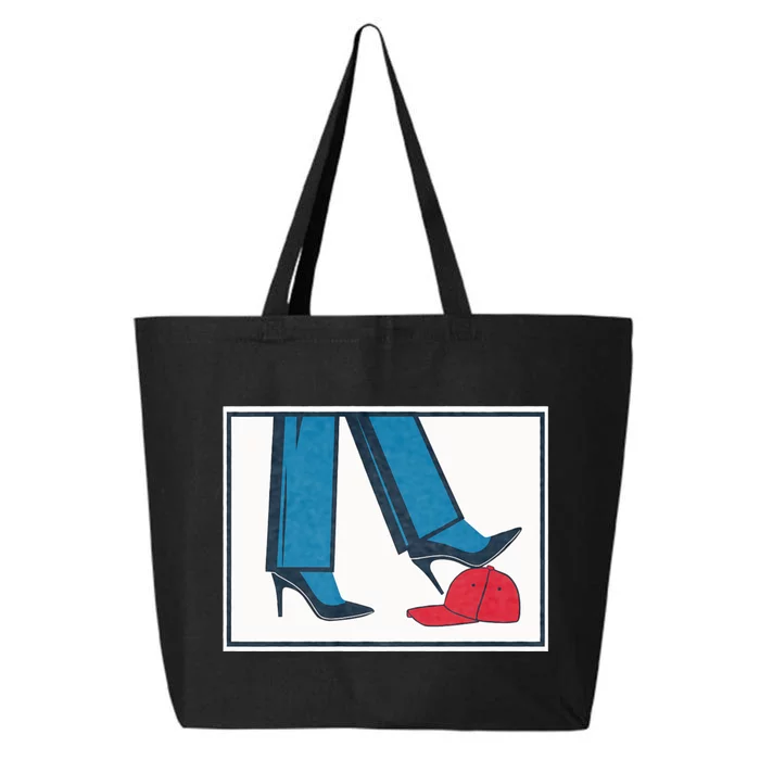 Kamala Harris Heels Stepping On Maga Hat 25L Jumbo Tote