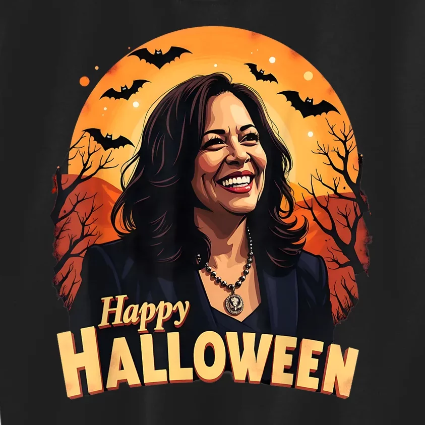 Kamala Harris Happy Halloween Harris Walz 2024 Usa Halloween Kids Sweatshirt