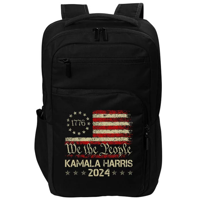 Kamala Harris Harris 2024 Us Flag Democratic President Impact Tech Backpack