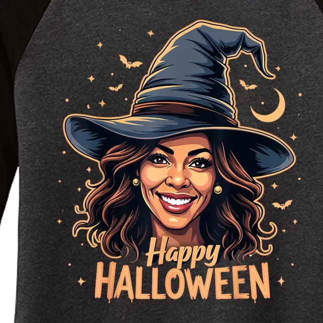 Kamala Harris Happy Halloween 2024 Election Witch Costume Women's Tri-Blend 3/4-Sleeve Raglan Shirt