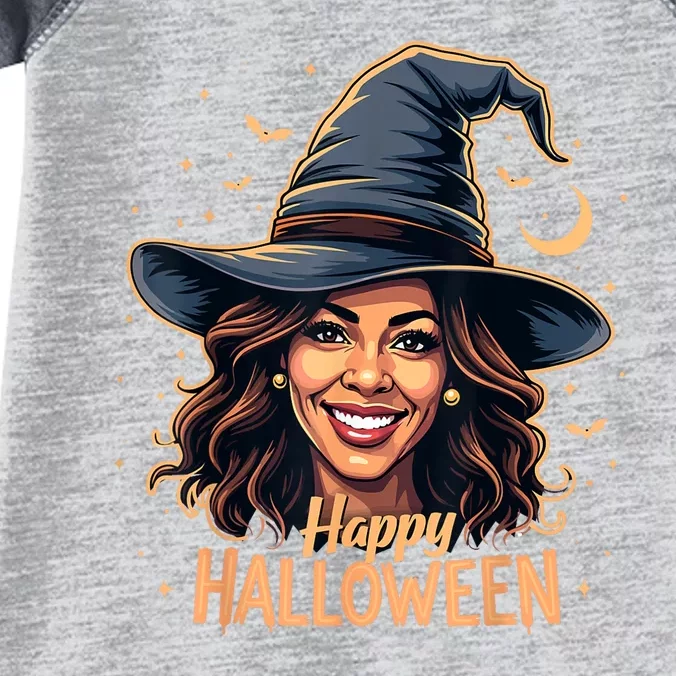 Kamala Harris Happy Halloween 2024 Election Witch Costume Infant Baby Jersey Bodysuit