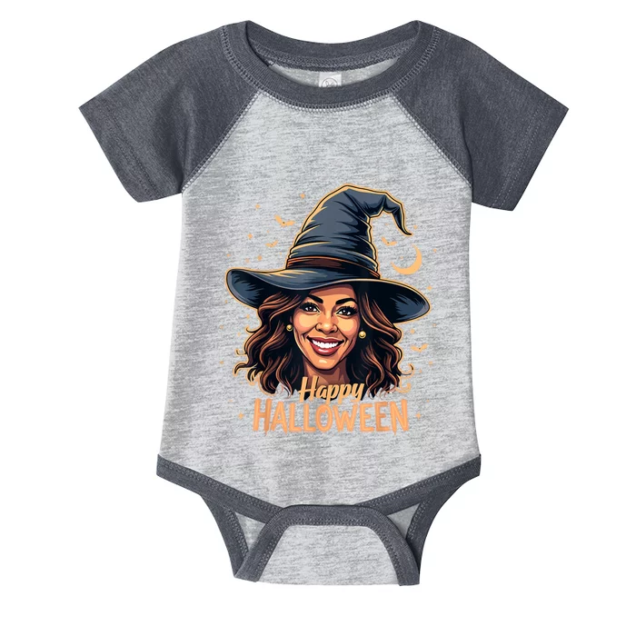 Kamala Harris Happy Halloween 2024 Election Witch Costume Infant Baby Jersey Bodysuit