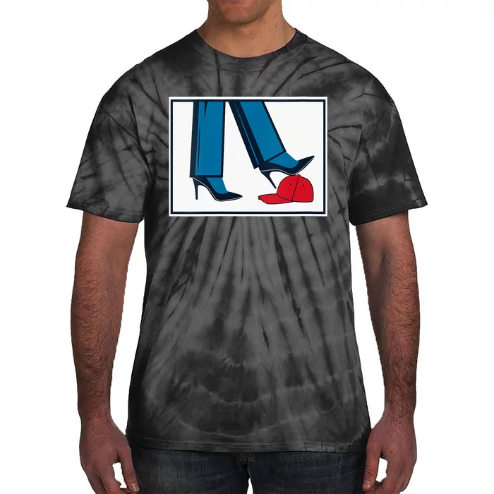 Kamala Harris Heels Stepping On Maga Hat Tie-Dye T-Shirt