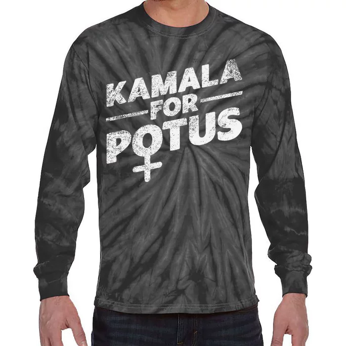 Kamala Harris Historic First Woman President Tie-Dye Long Sleeve Shirt