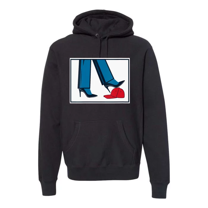 Kamala Harris Heels Stepping On Maga Hat Premium Hoodie