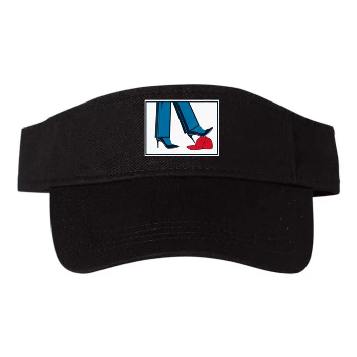 Kamala Harris Heels Stepping On Maga Hat Valucap Bio-Washed Visor