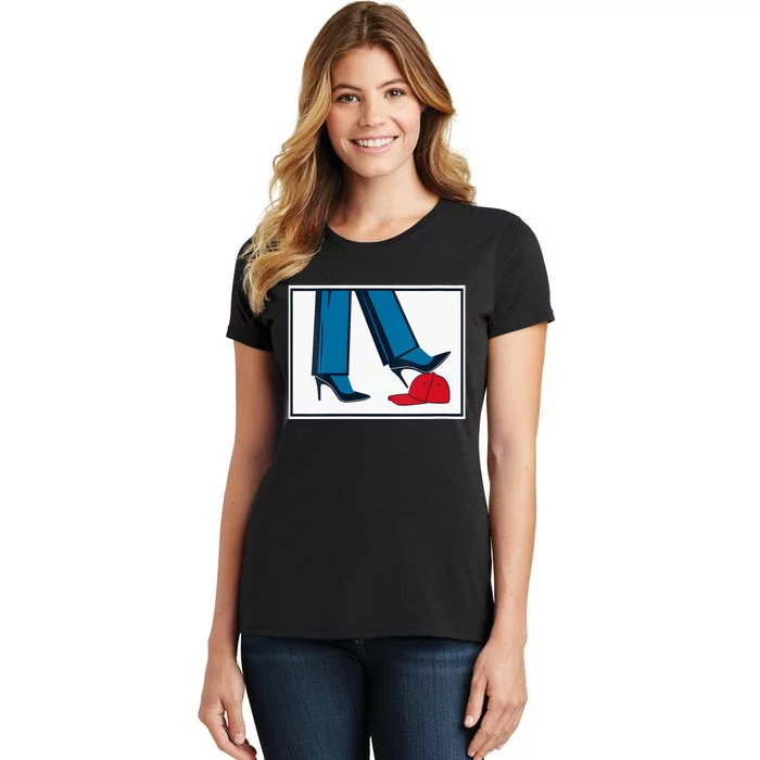 Kamala Harris Heels Stepping On Maga Hat Women's T-Shirt